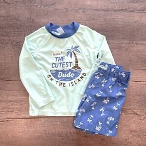 Carter’s 24 Month Baby Palm Tree Rashguard and Board Short Set